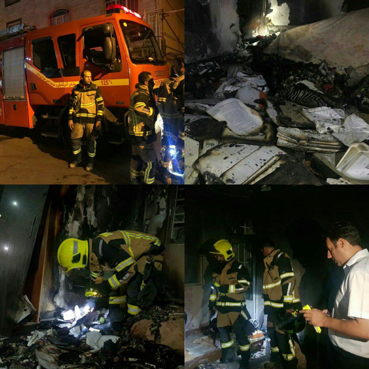 آتش سوزی منزل مسکونی در مینودر